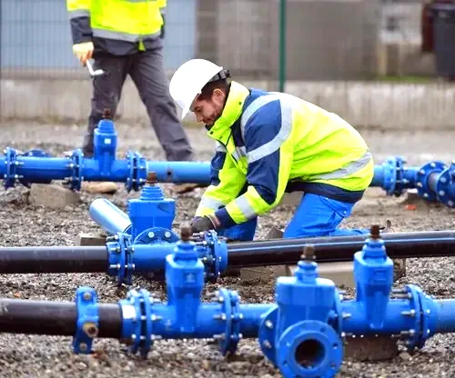 Intervention sur une conduite d’eau potable : pose de vannes en tranchée